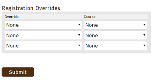 Granting Course Overrides Faculty Office Of The Registrar
